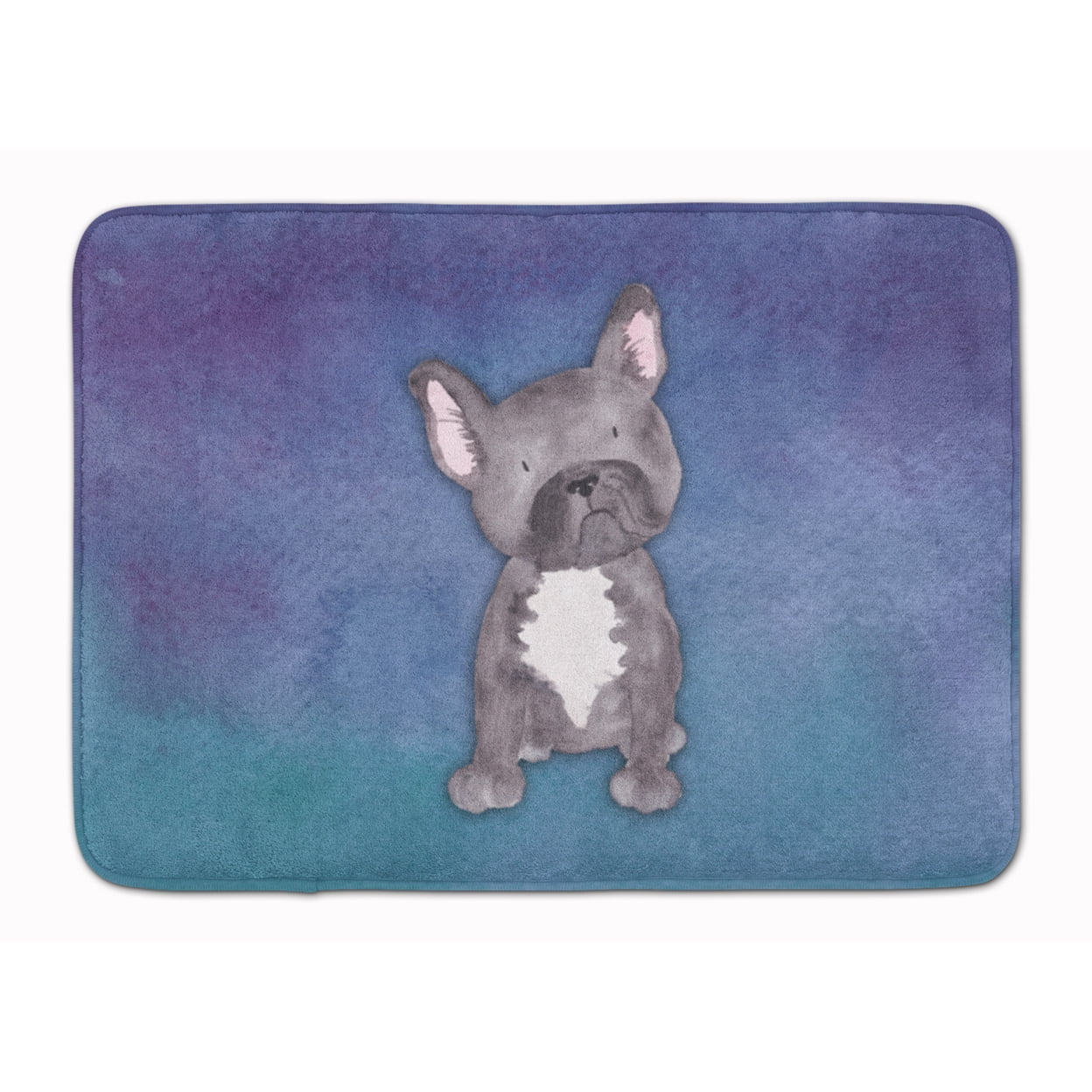French Bulldog Watercolor Machine Washable Memory Foam Mat