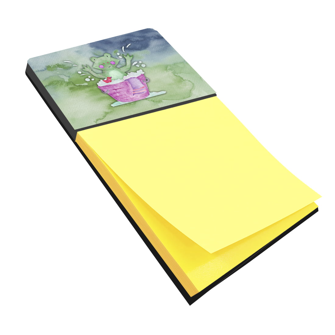 BB7343SN Frog Bathing Watercolor Sticky Note Holder