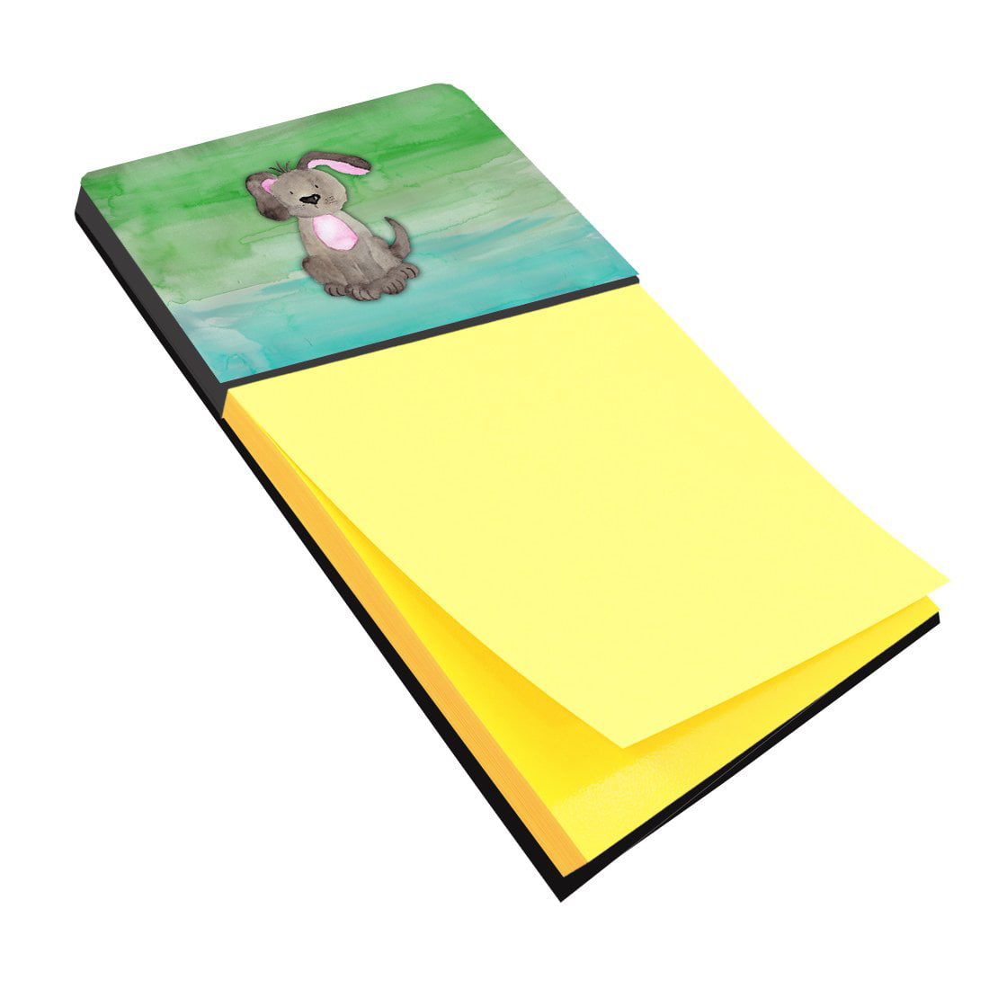 BB7357SN Dog Teal & Green Watercolor Sticky Note Holder