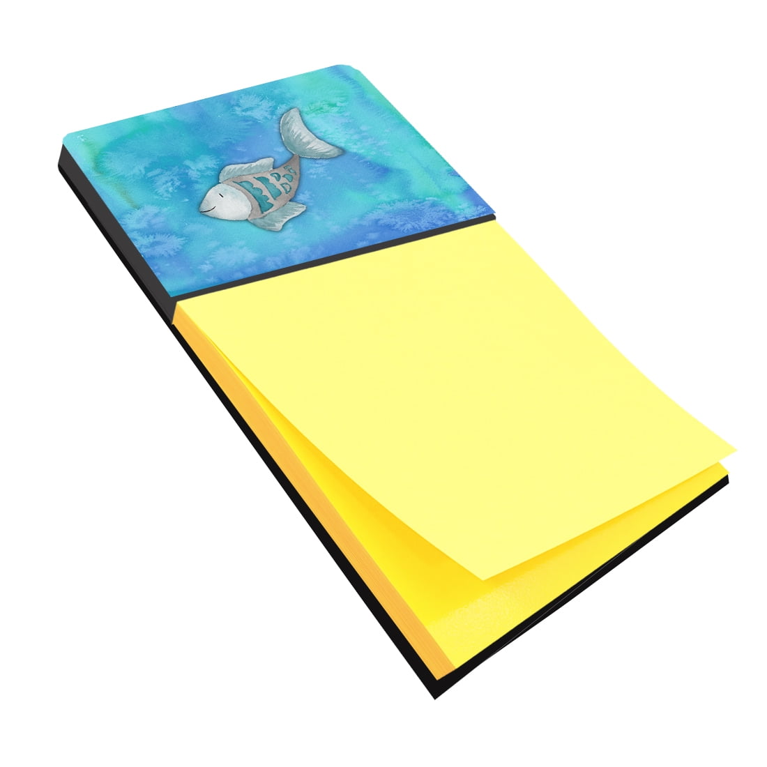 BB7386SN Blue Fish Watercolor Sticky Note Holder