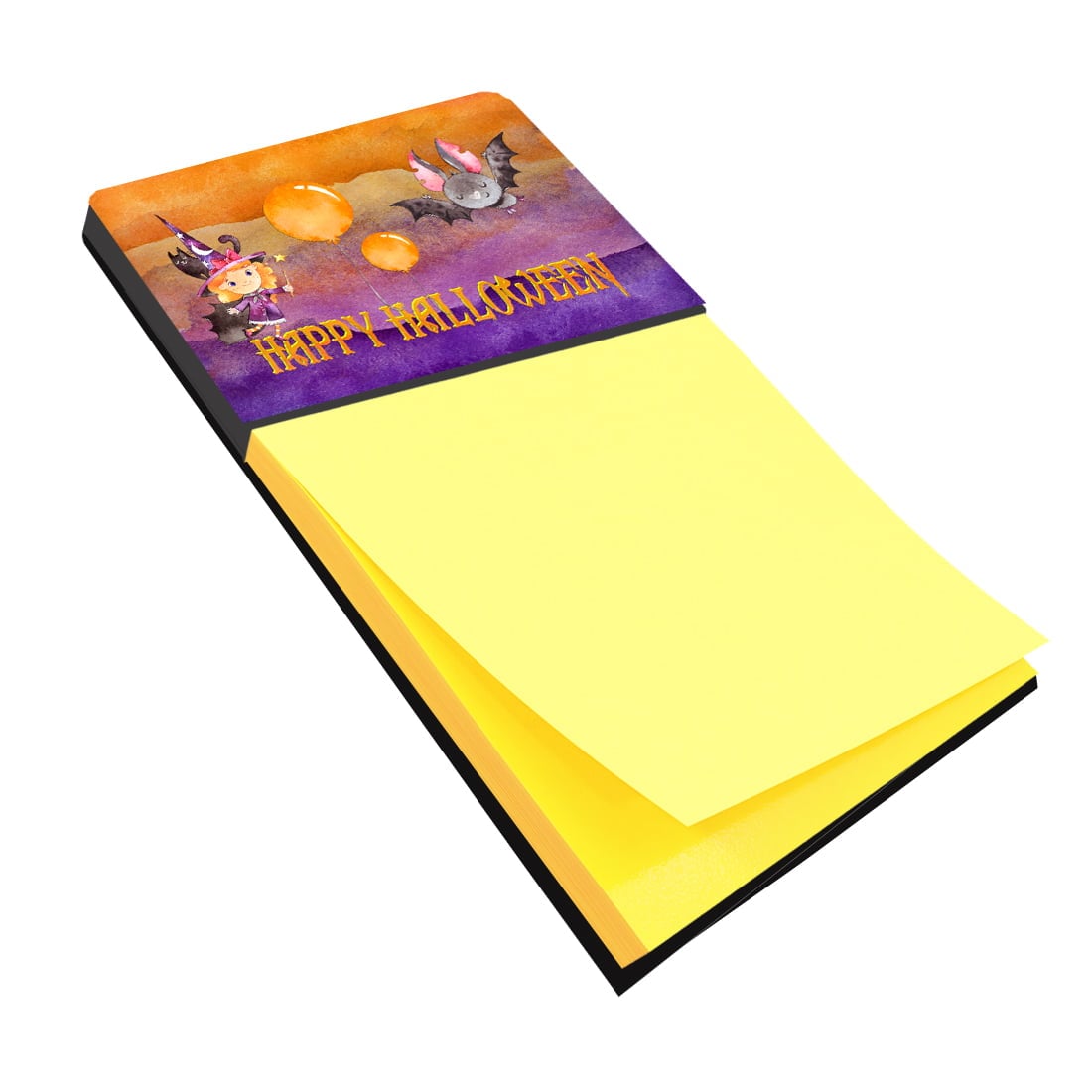 BB7458SN Halloween Little Witch & Bat Sticky Note Holder