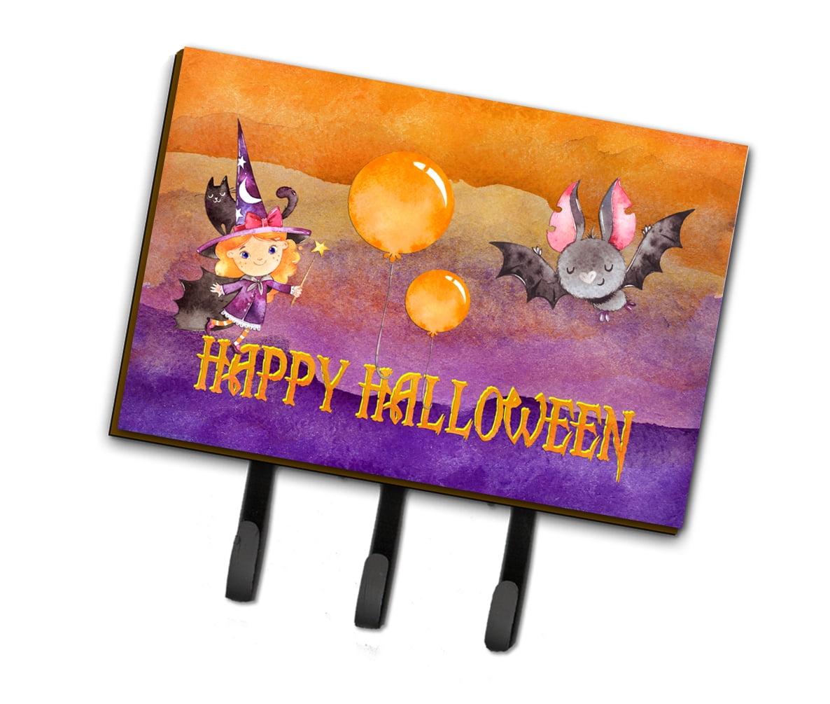 Halloween Little Witch & Bat Leash or Key Holder