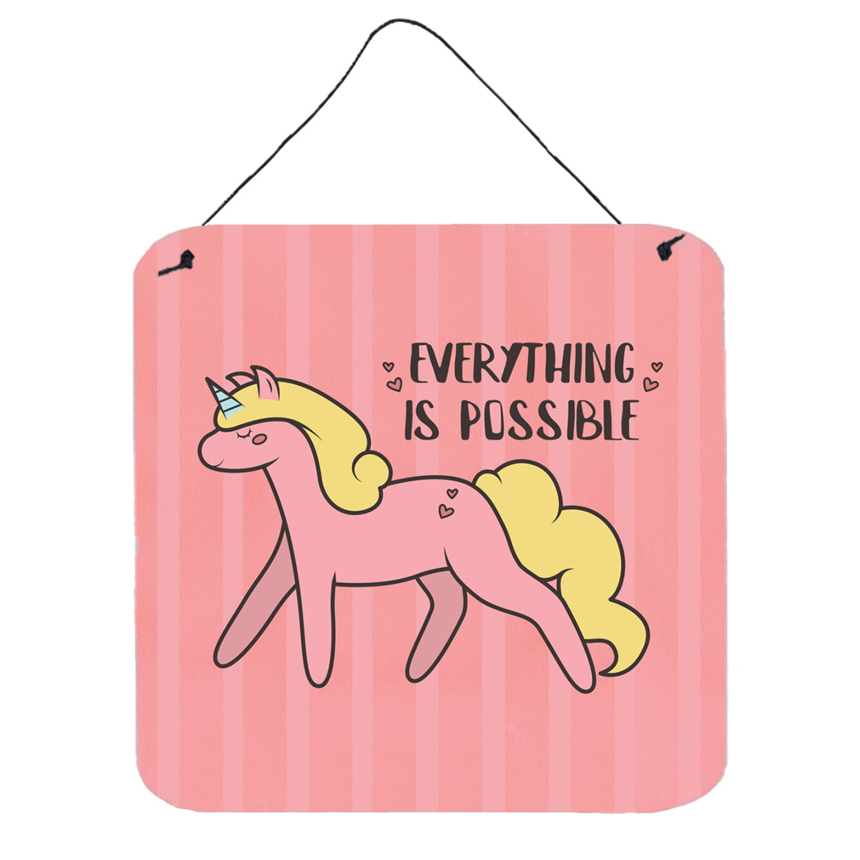 Nursery Everything is Possible Unicorn Wall or Door Hanging Prints