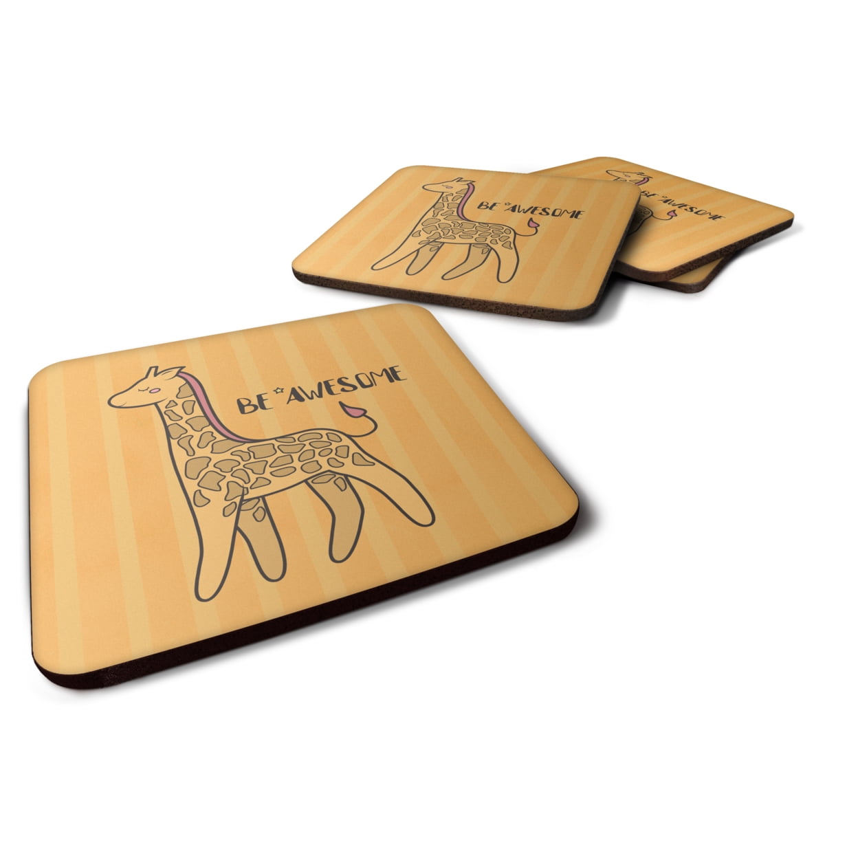 Nursery Be Awesome Griaffe Foam Coasters - Set of 4