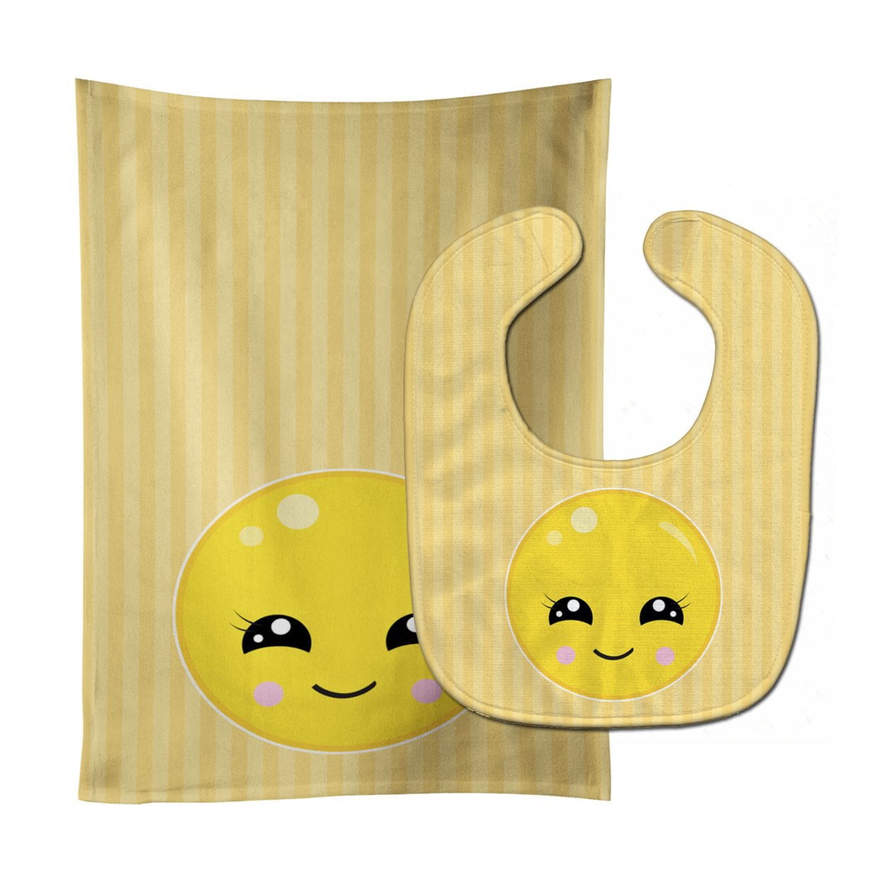 Sweet Face Baby Bib & Burp Cloth