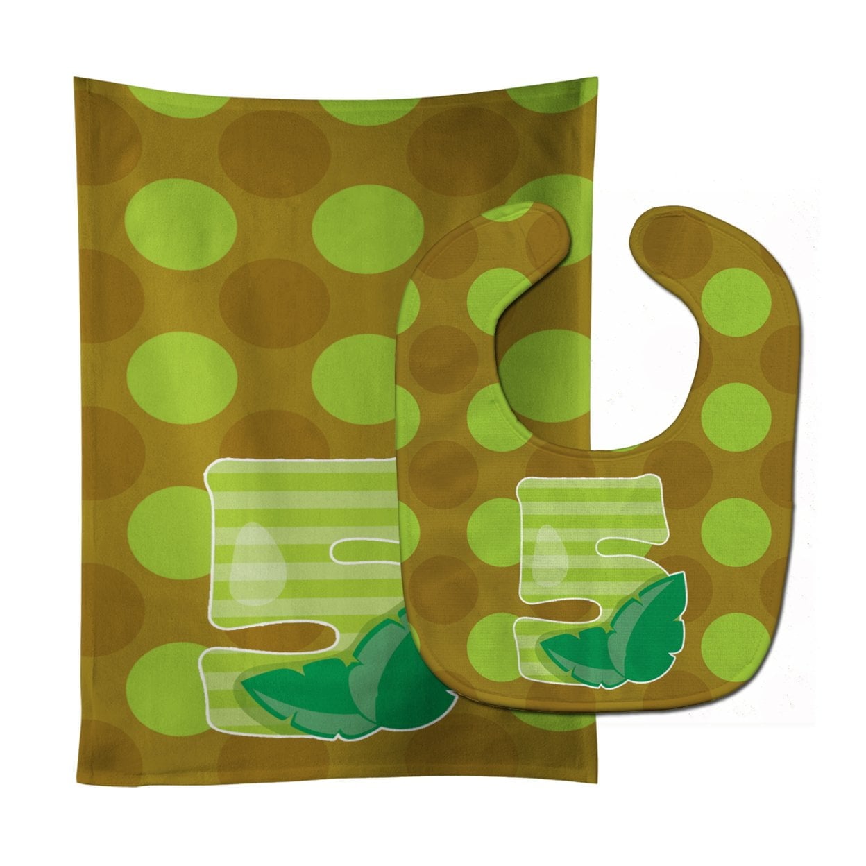 Zoo Month 5 Baby Bib & Burp Cloth