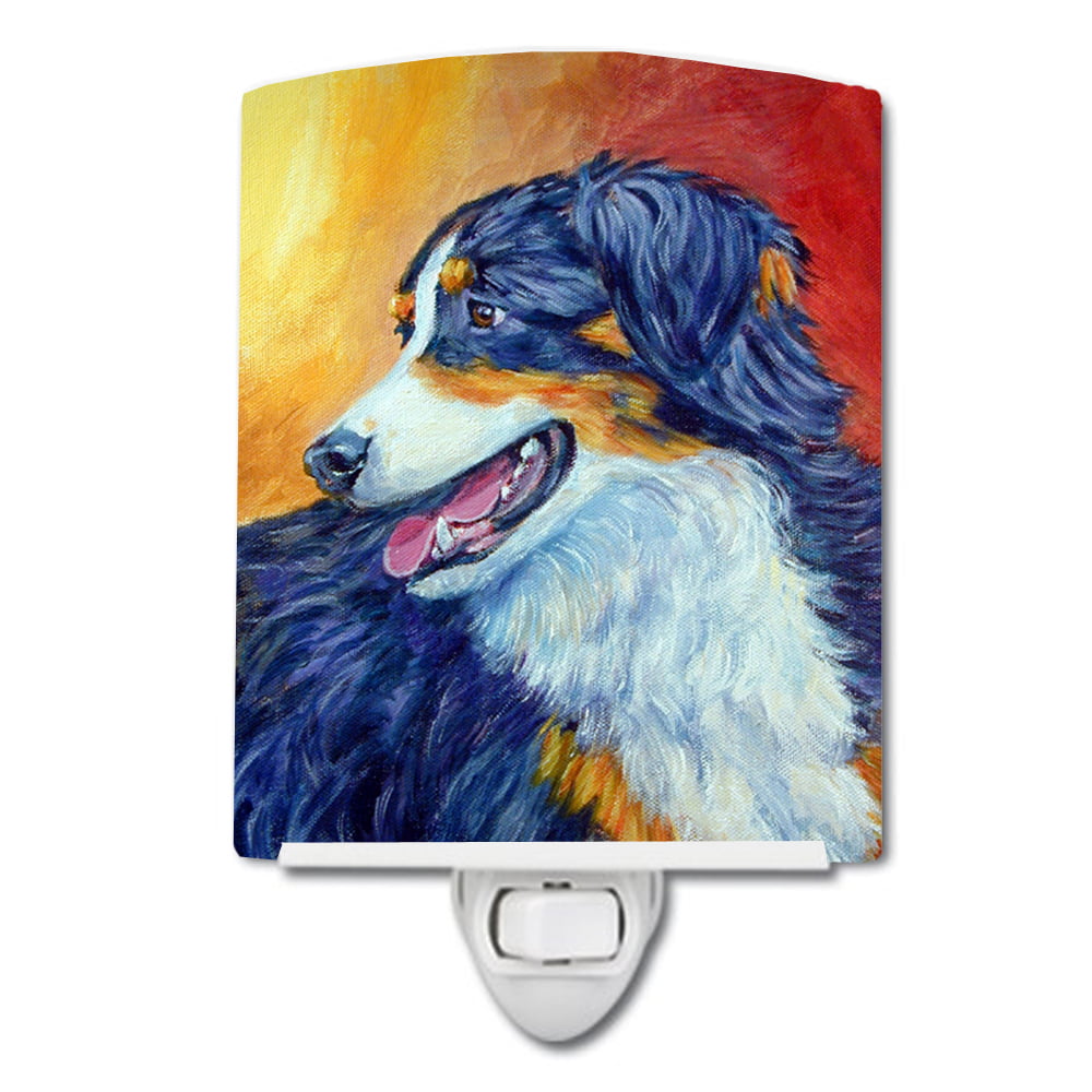 7288CNL Australian Shepherd Ceramic Night Light