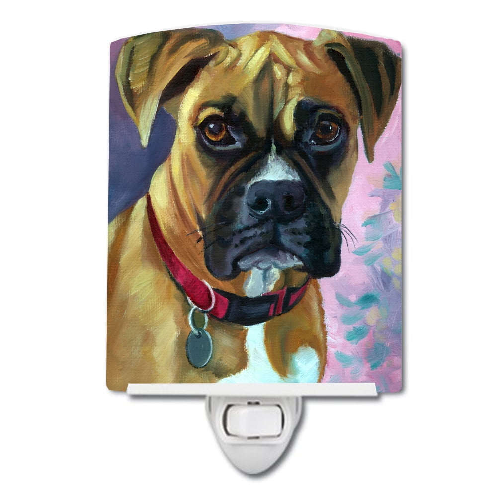 Natural Fawn Boxer Ceramic Night Light