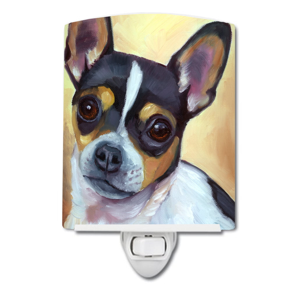 Chihuahua Black & Tan Ceramic Night Light