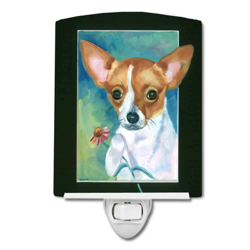 7360CNL Chihuahua & Daisy Ceramic Night Light