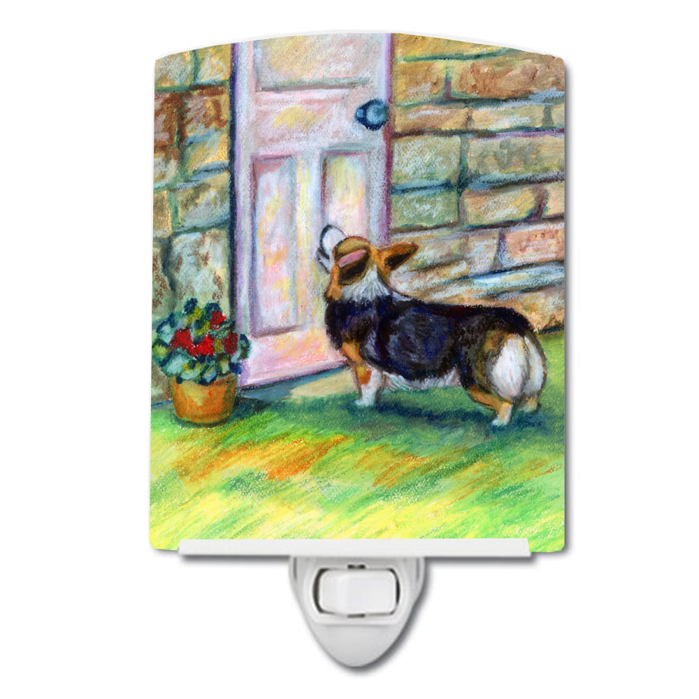 Let me in Corgi Ceramic Night Light