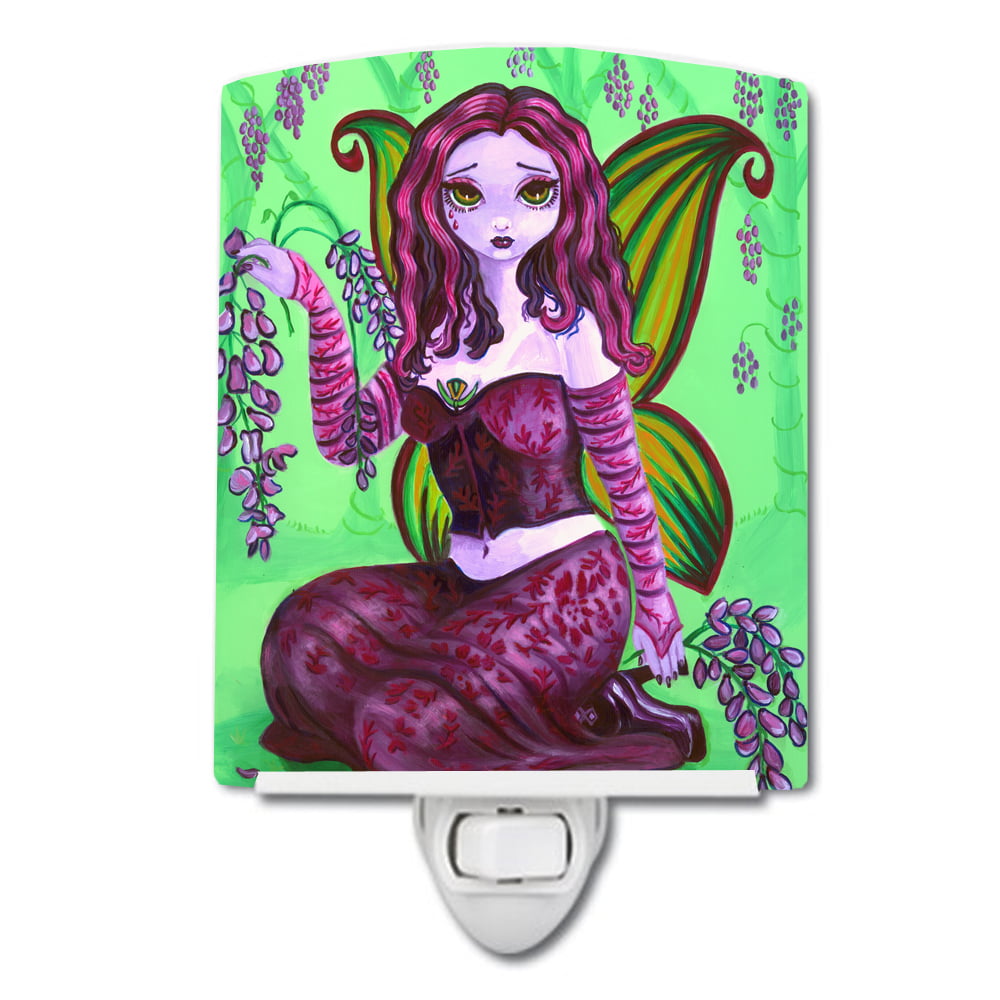 Fairy Lady Wisteria Ceramic Night Light