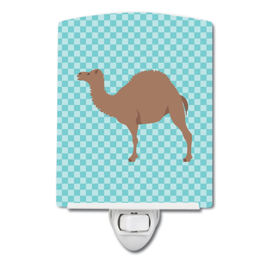 F1 Hybrid Camel Blue Check Ceramic Night Light