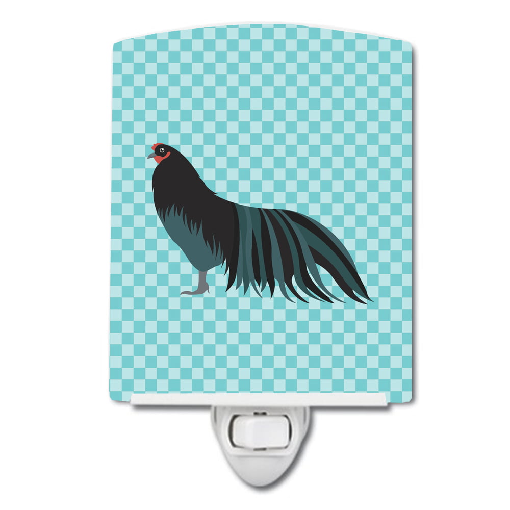 Sumatra Chicken Blue Check Ceramic Night Light