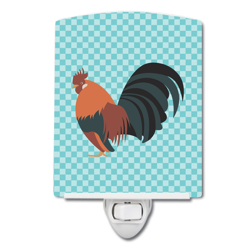 BB8010CNL Dutch Bantam Chicken Blue Check Ceramic Night Light