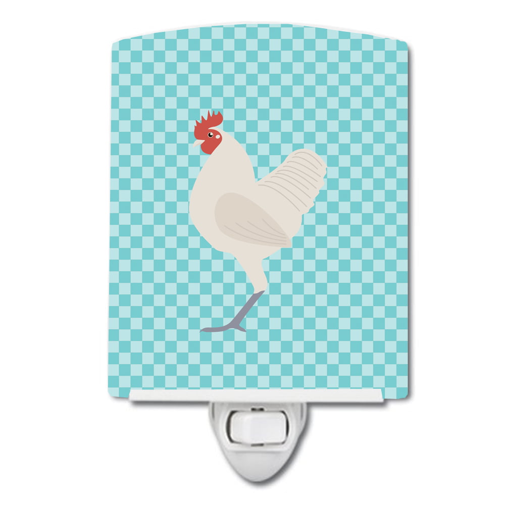 German Langshan Chicken Blue Check Ceramic Night Light
