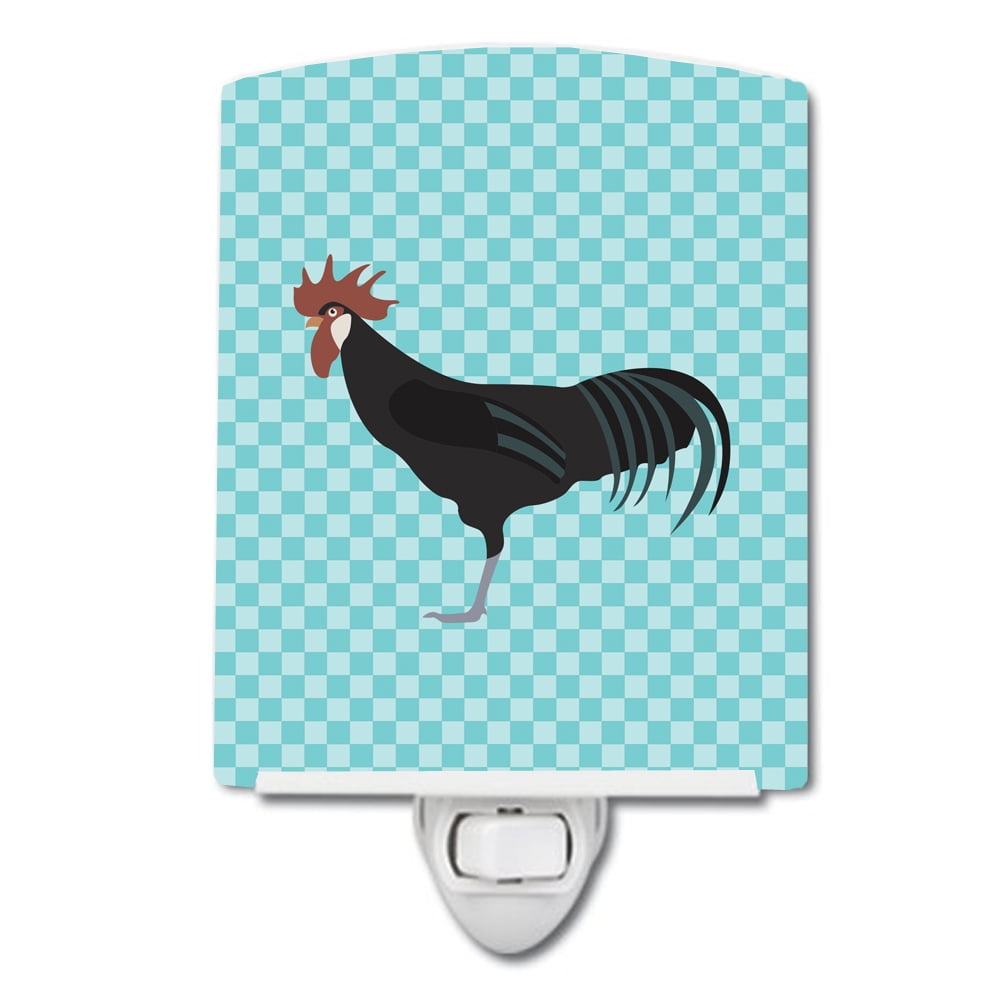 Minorca Ctalalan Chicken Blue Check Ceramic Night Light