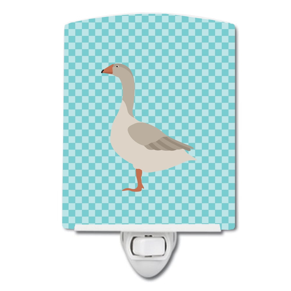 Steinbacher Goose Blue Check Ceramic Night Light
