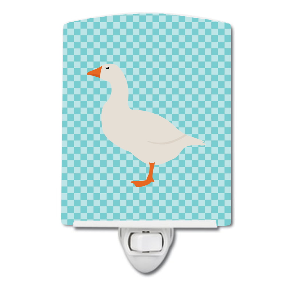 BB8074CNL Shire Horse Blue Check Ceramic Night Light