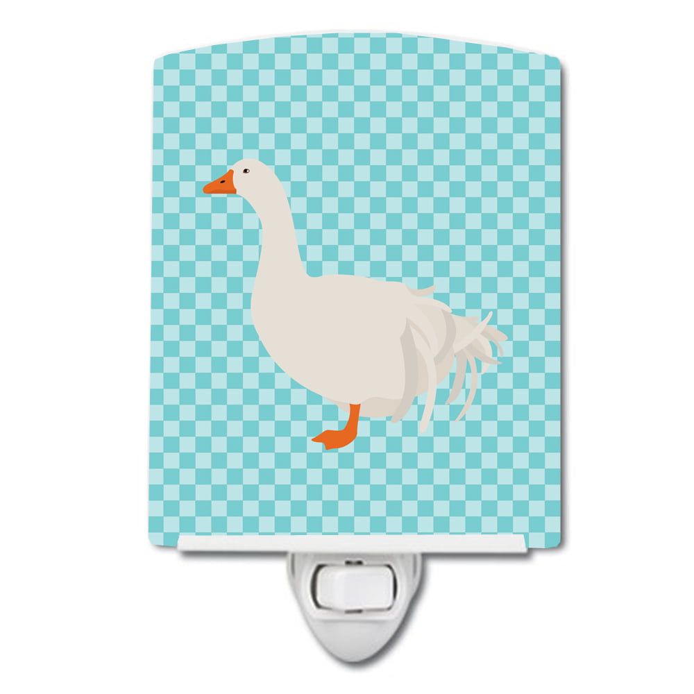 BB8076CNL Sebastopol Goose Blue Check Ceramic Night Light