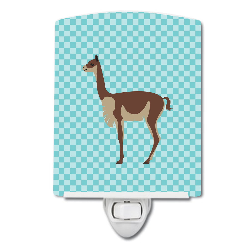 BB8091CNL Vicugna or Vicuna Blue Check Ceramic Night Light