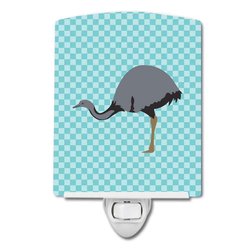 Rhea Blue Check Ceramic Night Light