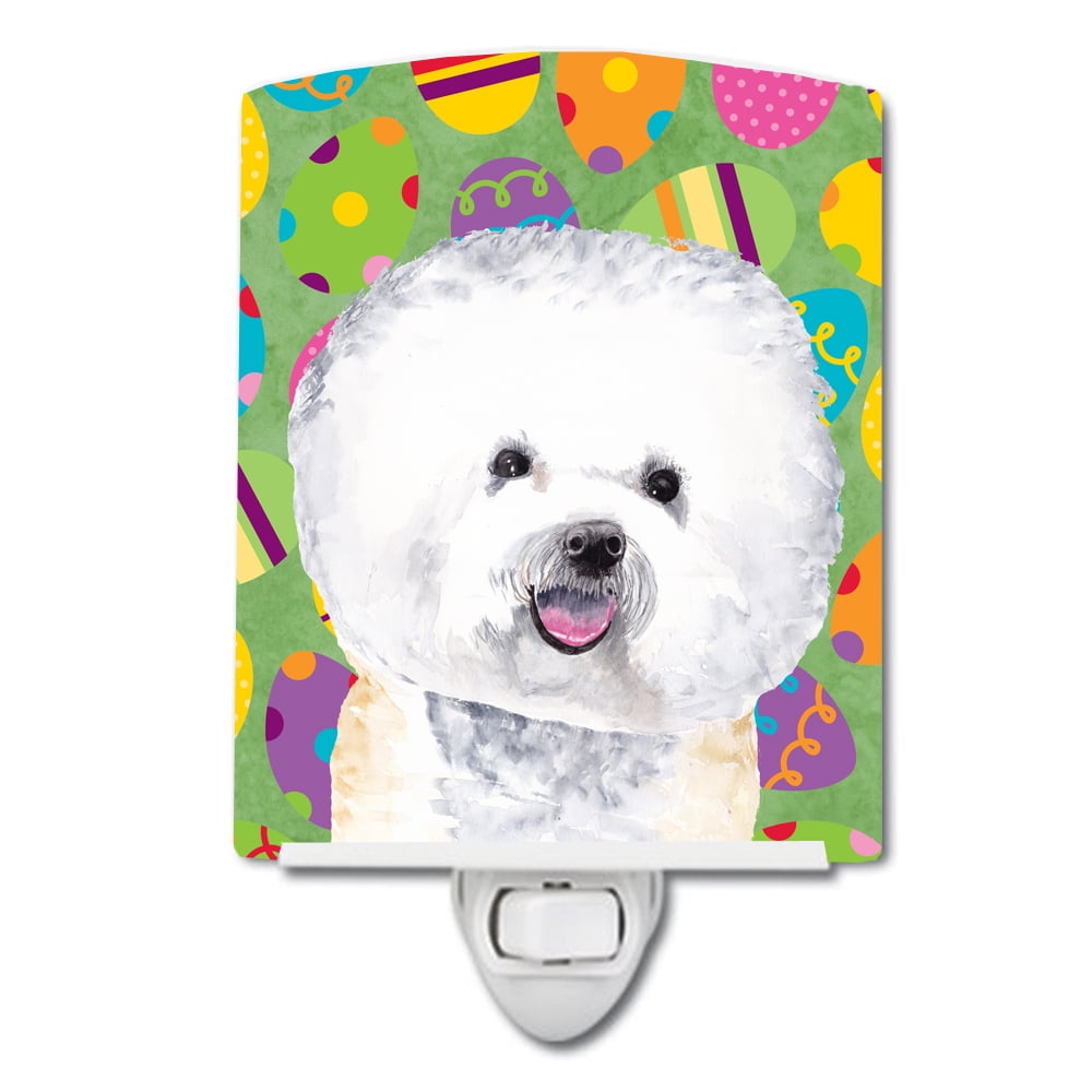 SC9442CNL Bichon Frise Easter Eggtravaganza Ceramic Night Light