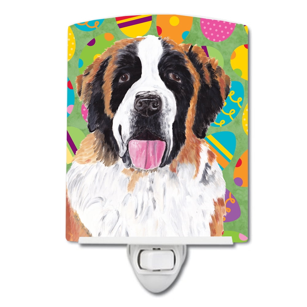 Saint Bernard Easter Eggtravaganza Ceramic Night Light