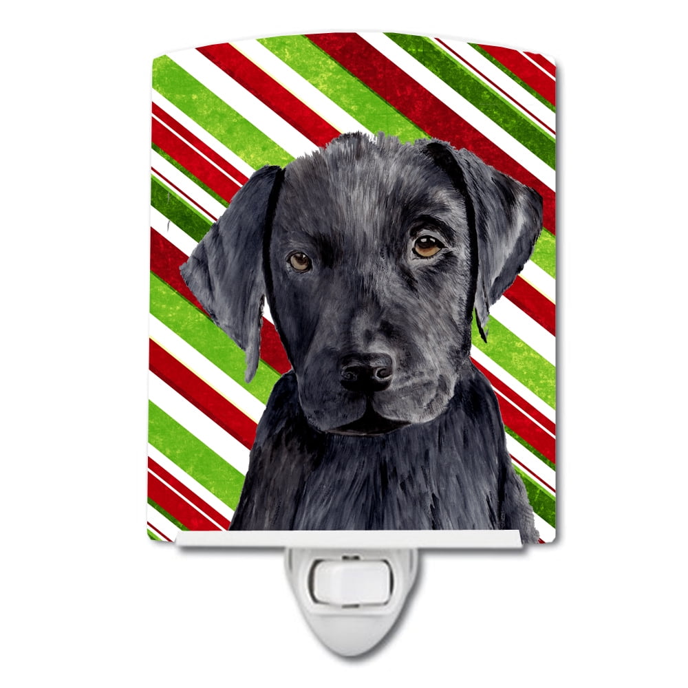 Labrador Candy Cane Holiday Christmas Ceramic Night Light