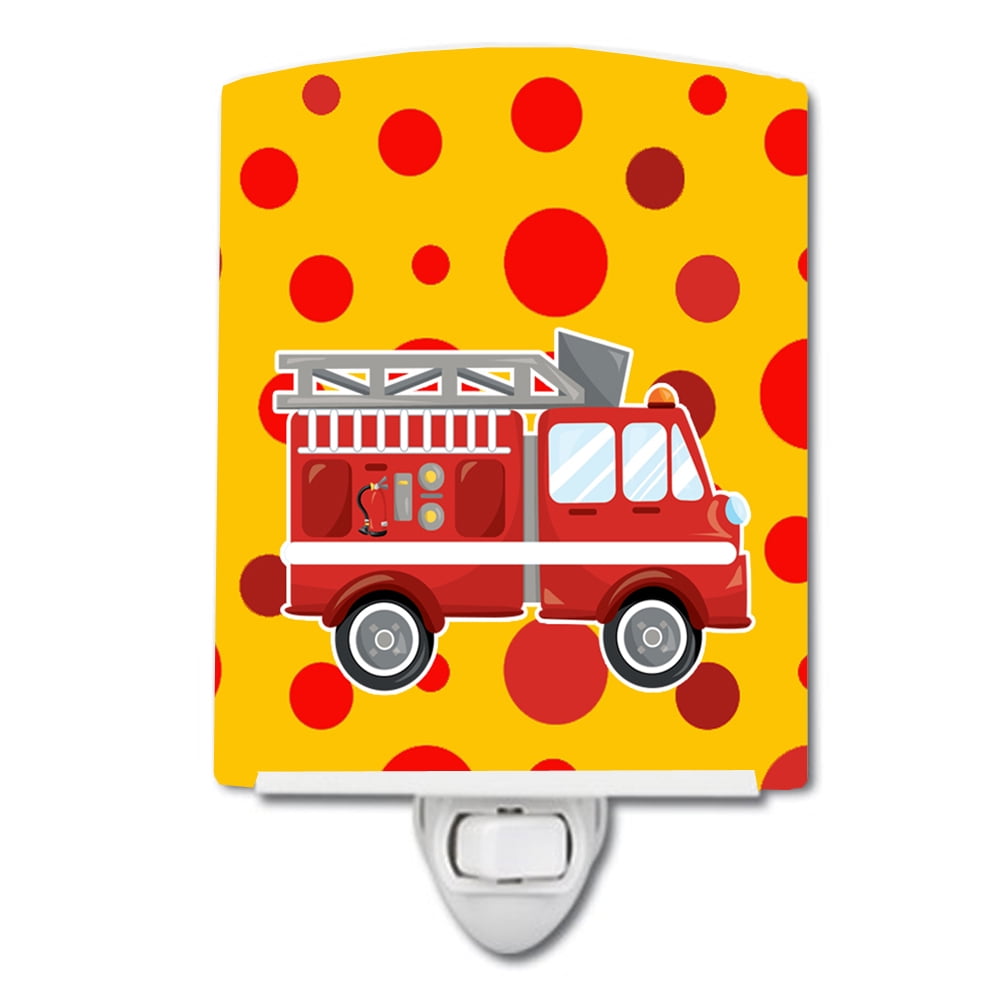BB6998CNL Firemans Firetruck Ceramic Night Light