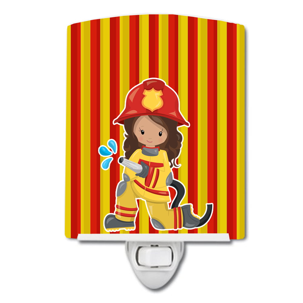 BB7001CNL Fireman Girl Ceramic Night Light