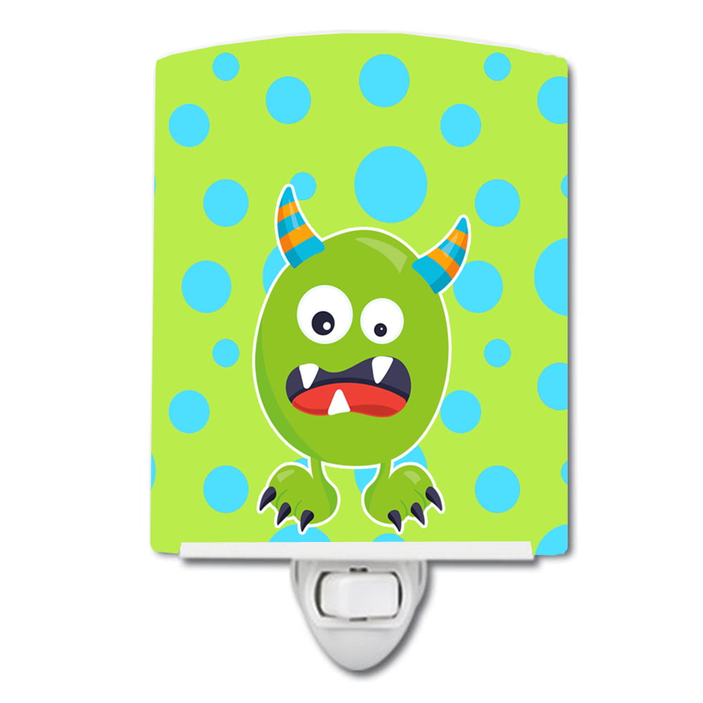 Little Monster Greenie Doodle Ceramic Night Light