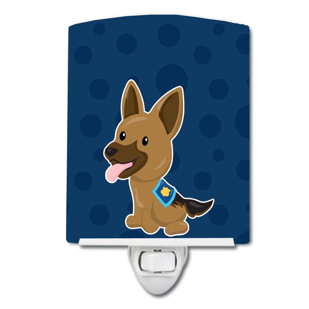 Police German Shepherd Ceramic Night Light