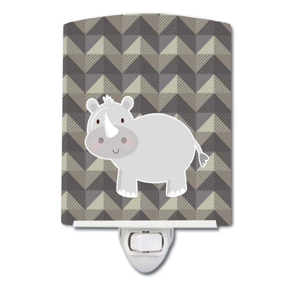 BB7033CNL Rhinoceros Ceramic Night Light