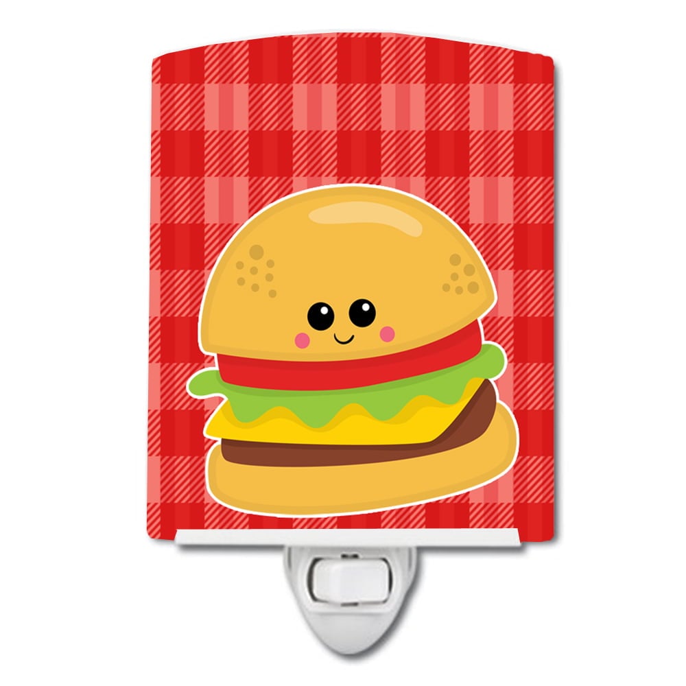 Hamburger Face Ceramic Night Light