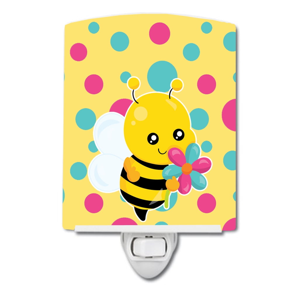 BB7097CNL Bee with Flower Ceramic Night Light