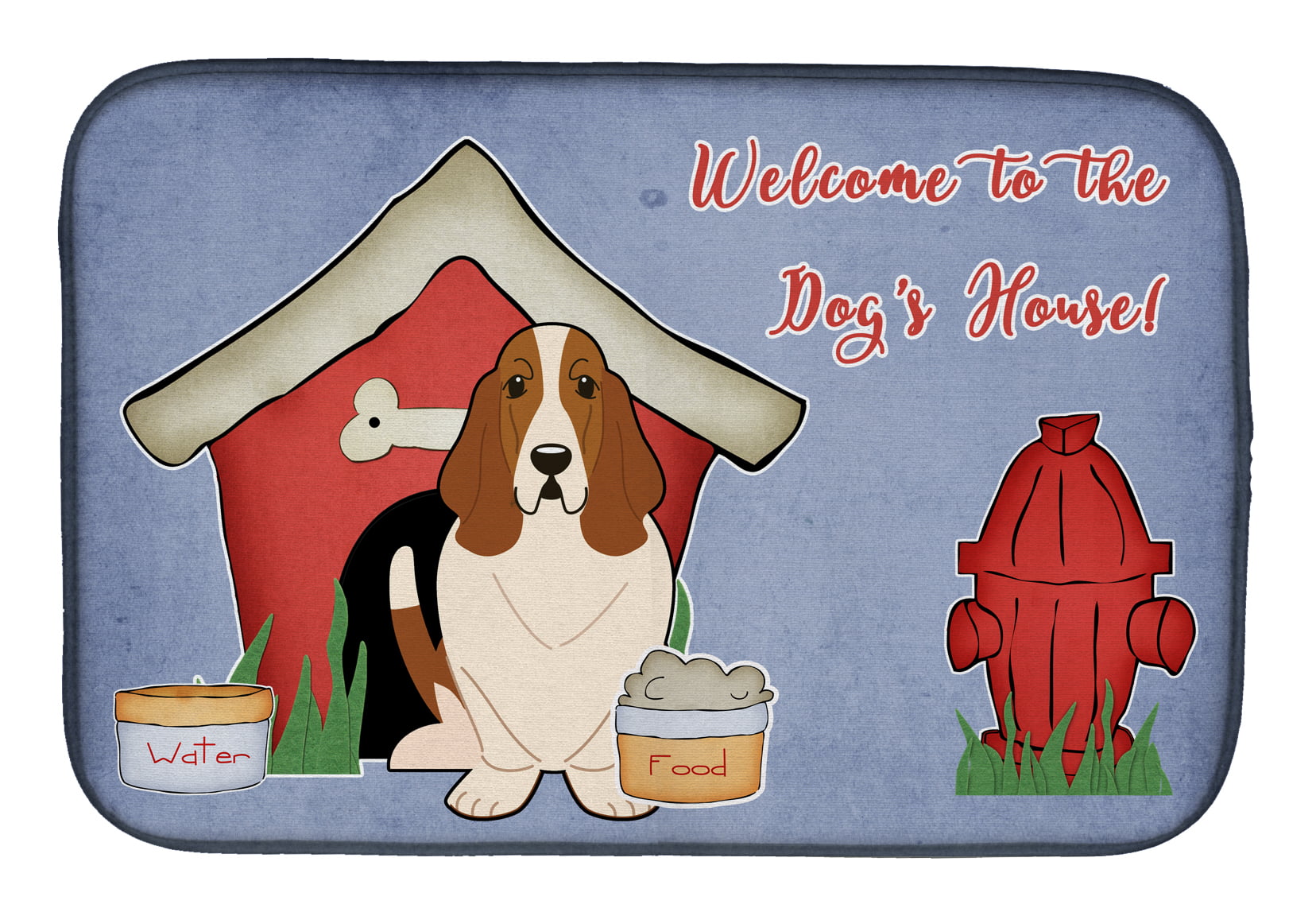 Dog House Collection Basset Hound Dish Drying Mat