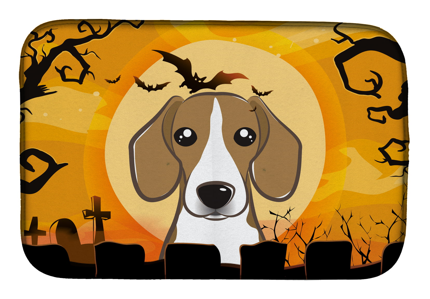 BB1797DDM Halloween Beagle Dish Drying Mat