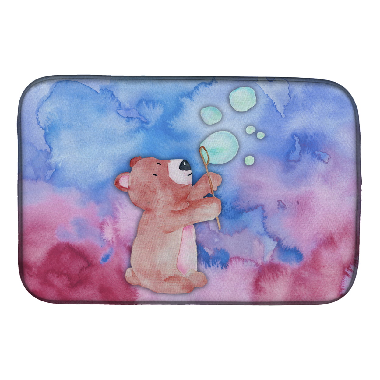 BB7347DDM Bear & Bubbles Watercolor Dish Drying Mat