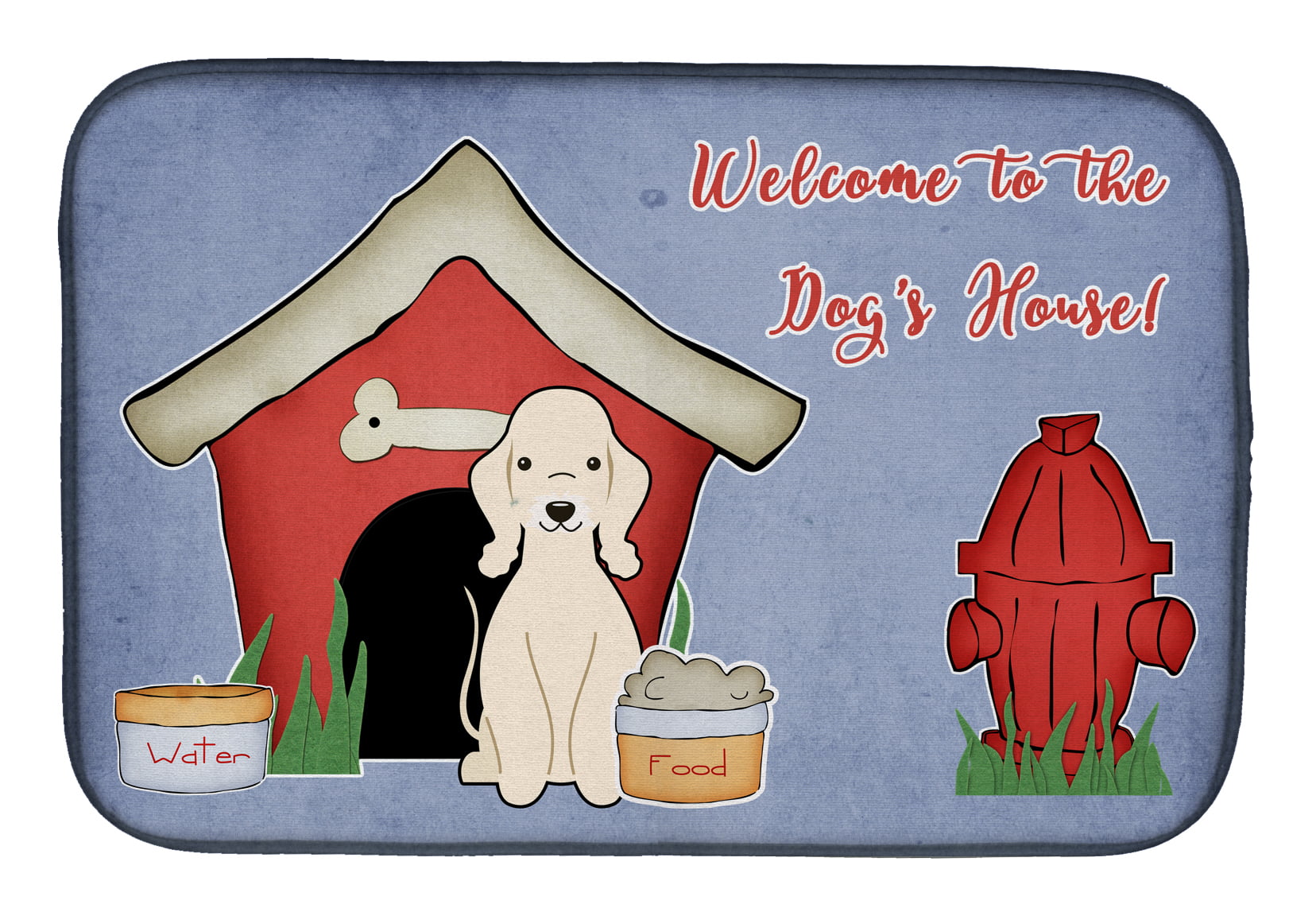 Dog House Collection Bedlington Terrier Sandy Dish Drying Mat