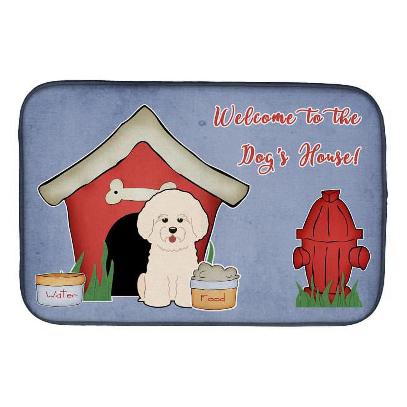 Dog House Collection Bichon Frise Dish Drying Mat