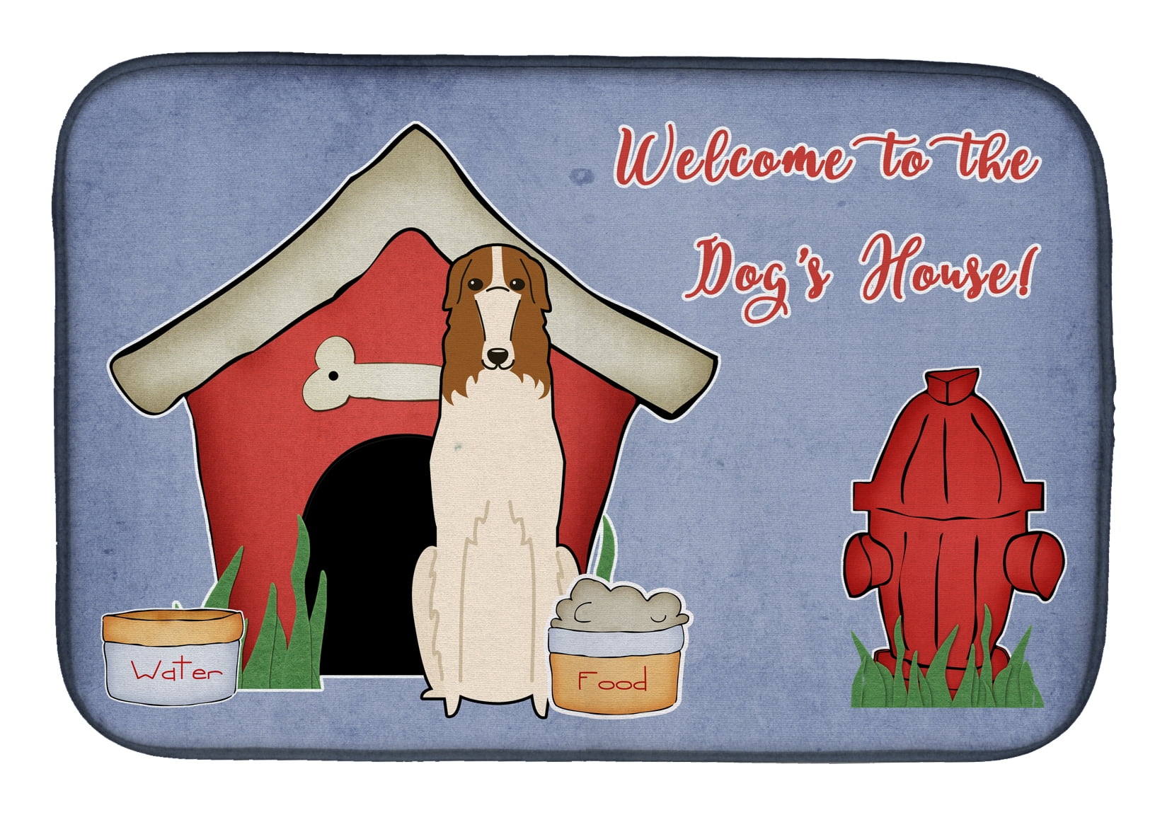Dog House Collection Borzoi Dish Drying Mat