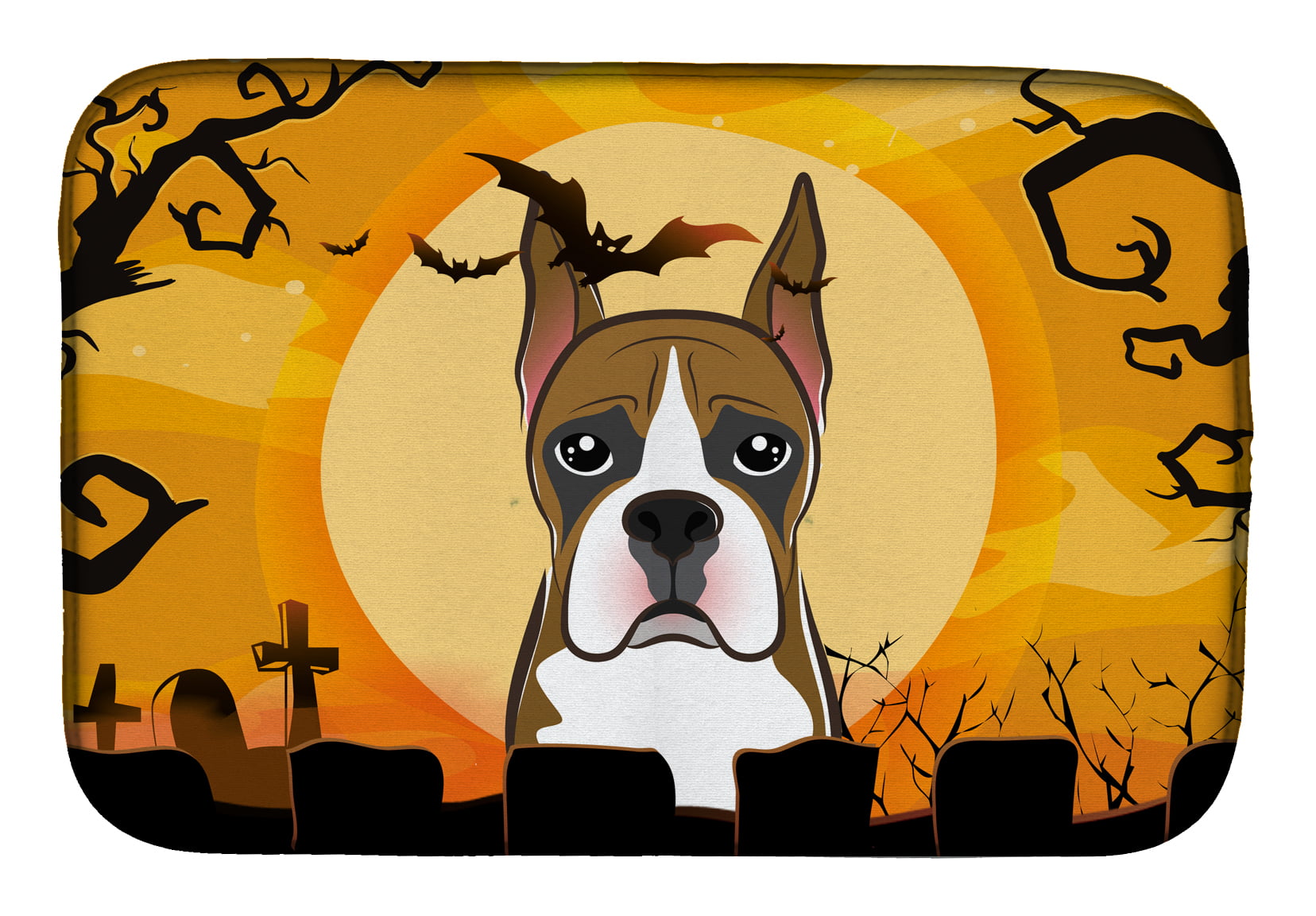 BB1781DDM Halloween Boxer Dish Drying Mat