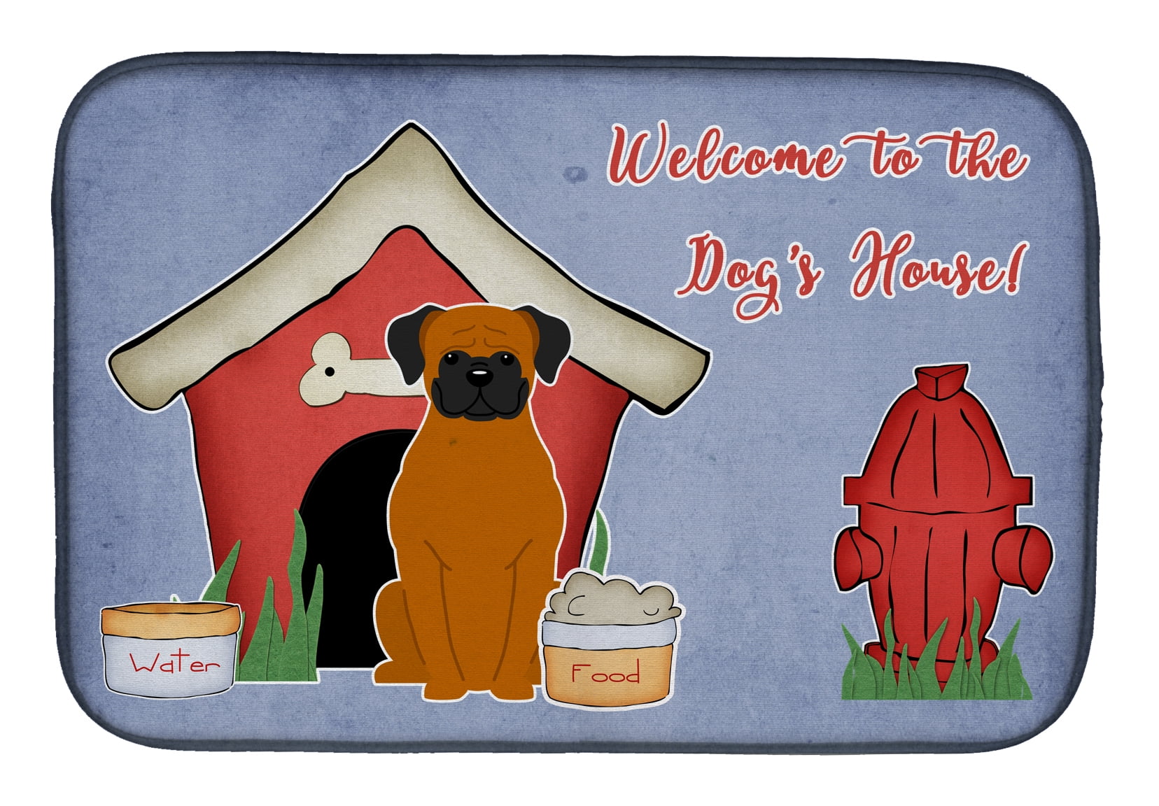 Dog House Collection Fawn Boxer Dish Drying Mat