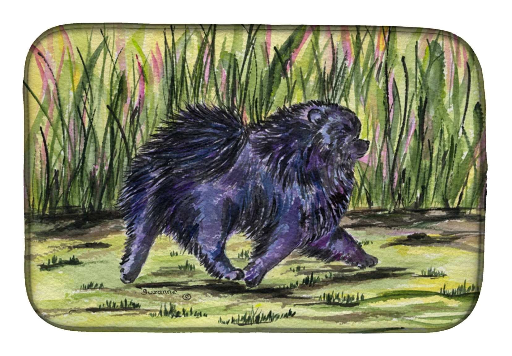 Picture of Carolines Treasures SS8444DDM Pomeranian Dish Drying Mat