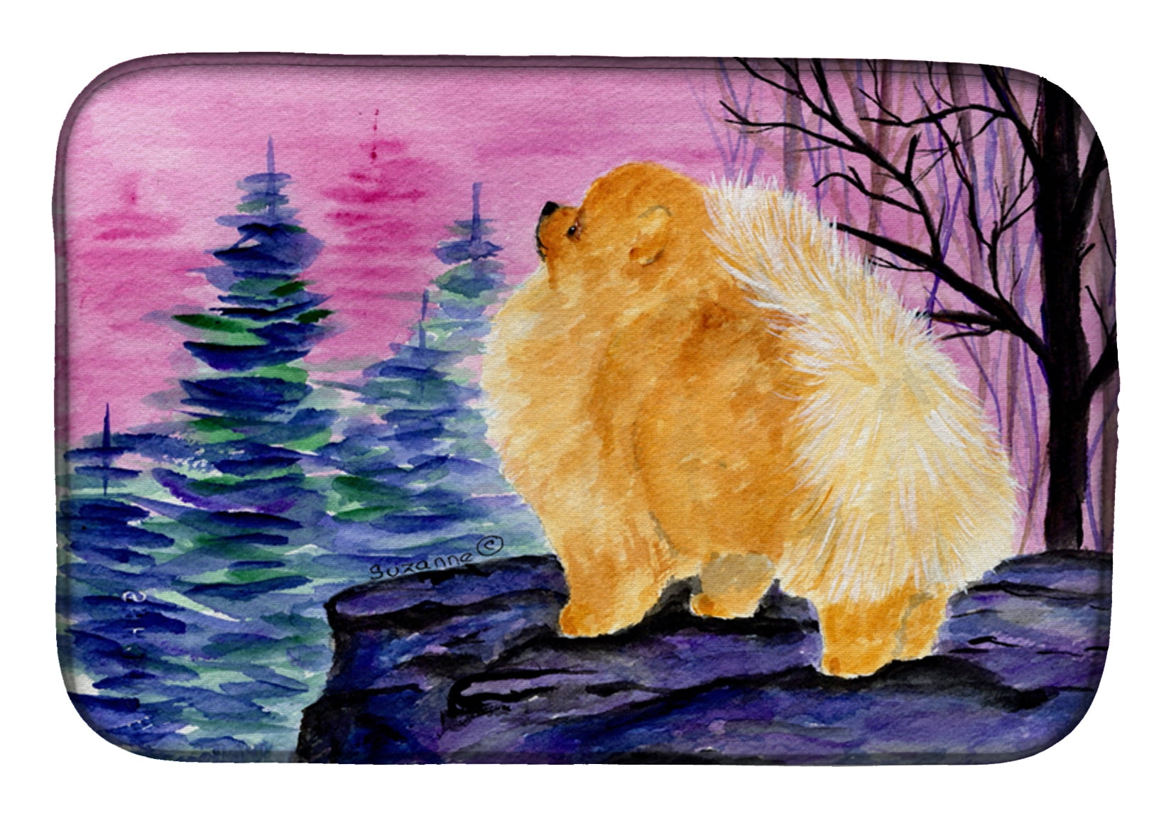 Picture of Carolines Treasures SS8606DDM Pomeranian Dish Drying Mat