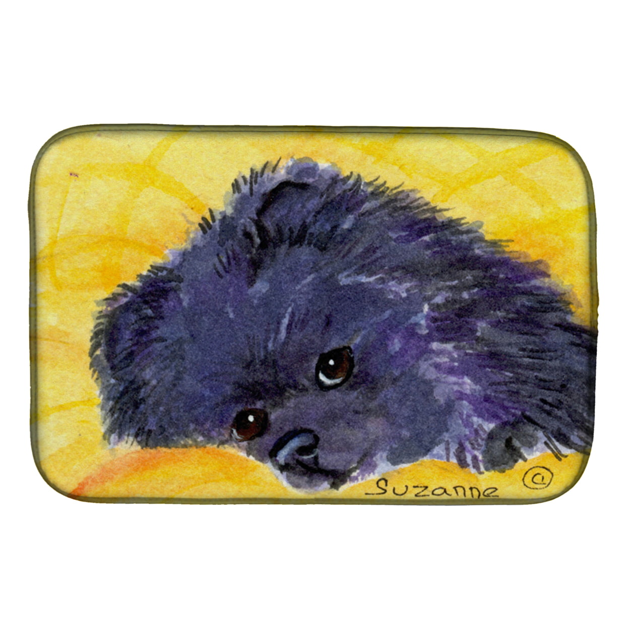 Picture of Carolines Treasures SS8839DDM Pomeranian Dish Drying Mat