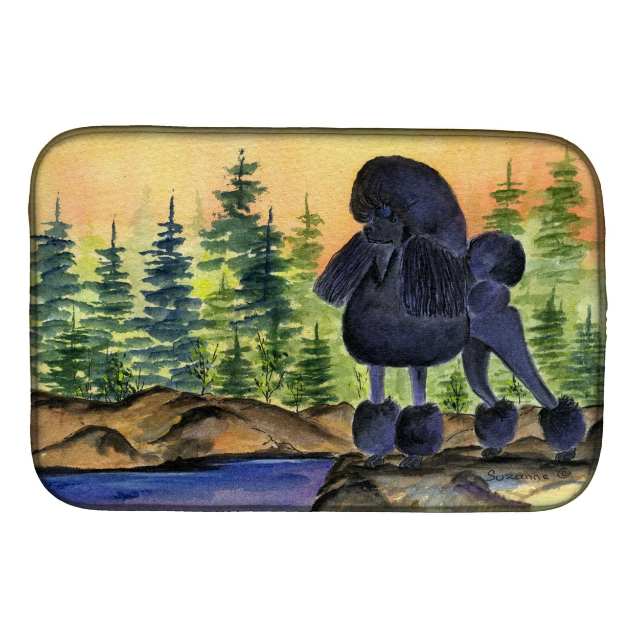 Picture of Carolines Treasures SS8196DDM Poodle Dish Drying Mat