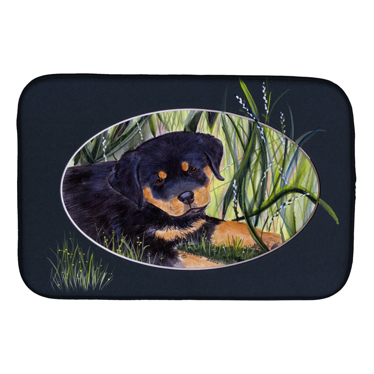 Picture of Carolines Treasures SS8053DDM Rottweiler Dish Drying Mat