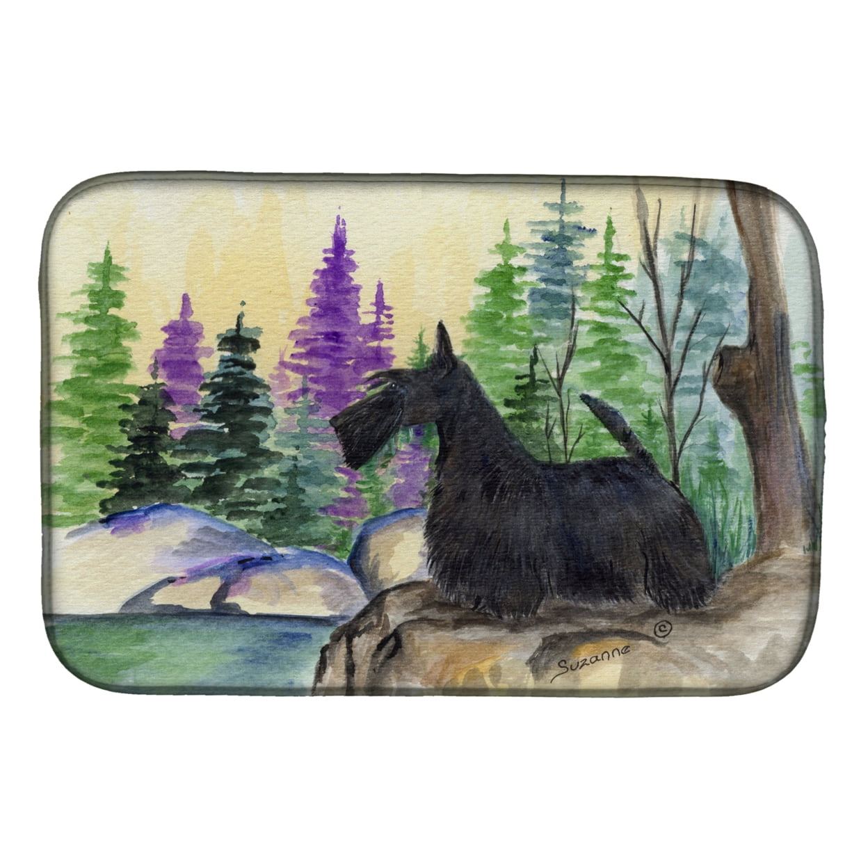 Picture of Carolines Treasures SS8101DDM Scottish Terrier Dish Drying Mat